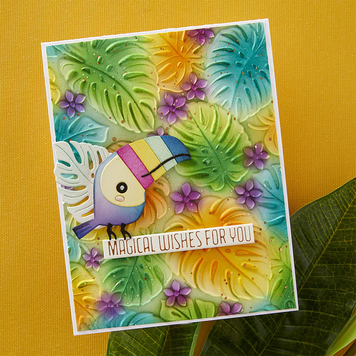 Scattered Tropics - 3D Embossing Folder of the Month