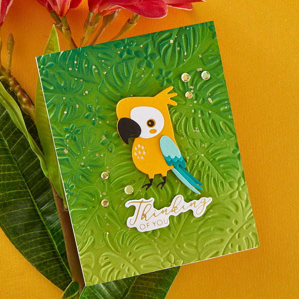 Scattered Tropics - 3D Embossing Folder of the Month