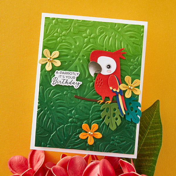 Scattered Tropics - 3D Embossing Folder of the Month