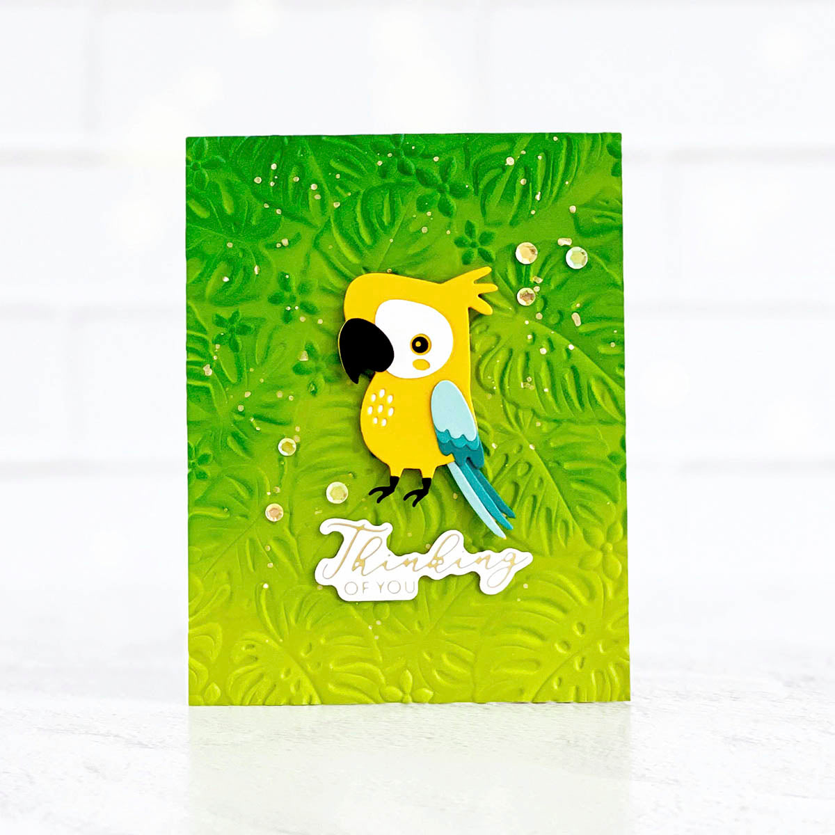 Scattered Tropics - 3D Embossing Folder of the Month