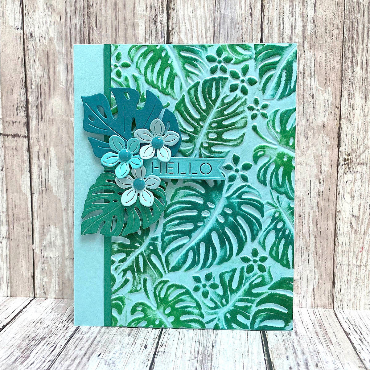Scattered Tropics - 3D Embossing Folder of the Month