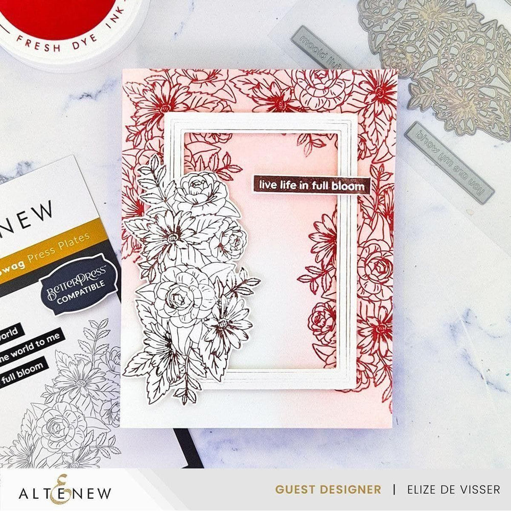 Altenew - Blooming Floral Swag Press 'n' Foil Plate Set
