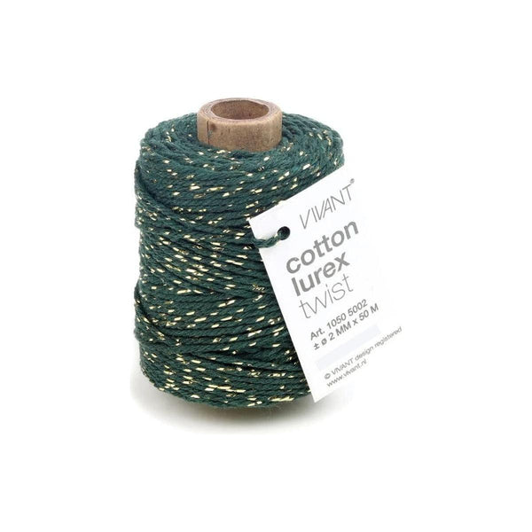 Vivant - Lurex Green Gold Cotton Cord (54.68 yards)