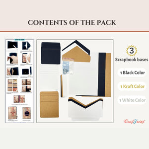 Quick Folio - Envelope Pocket - Black, Kraft and White (3 PK)