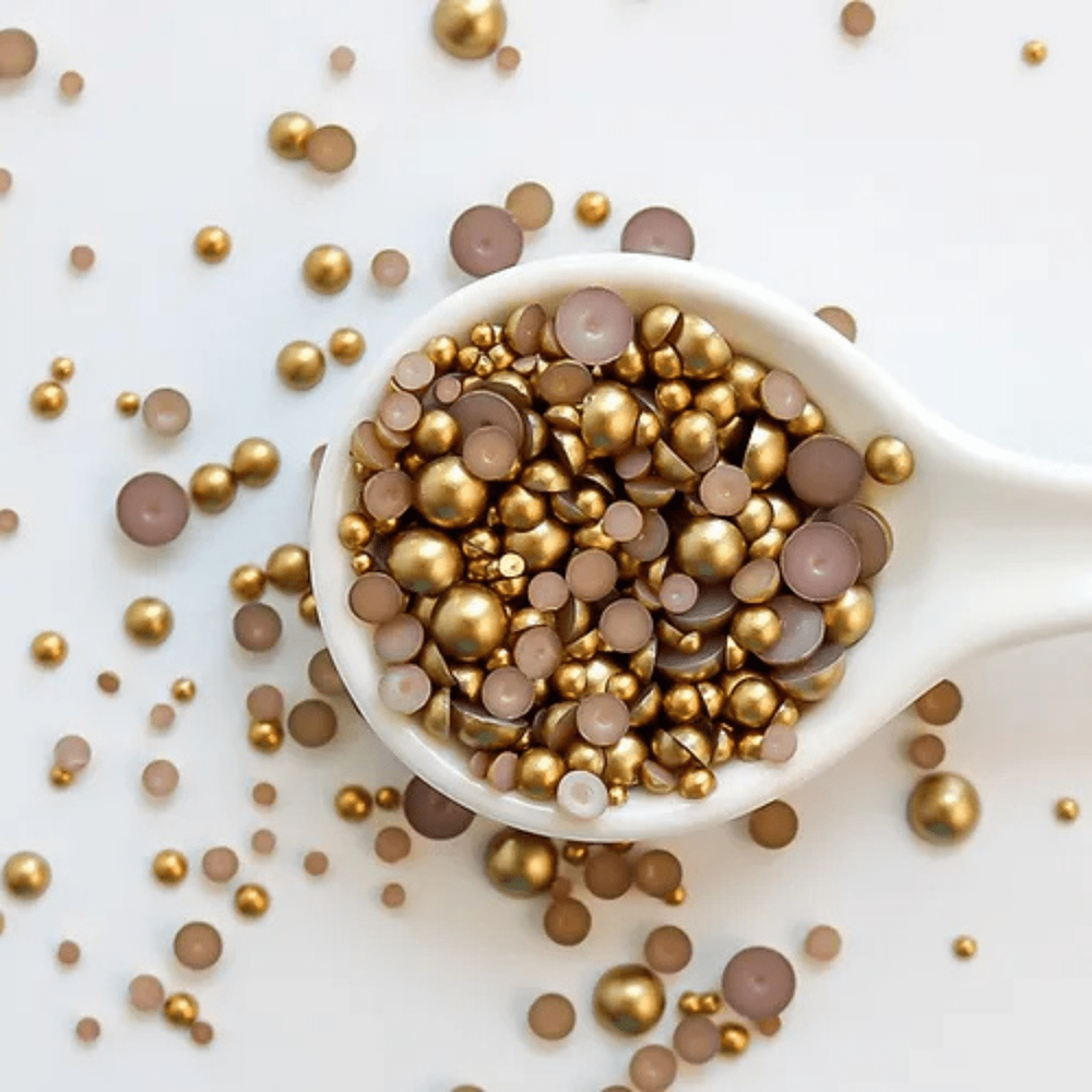 This Calls For Confetti - Antique Gold Pearl Embellishments