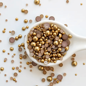 This Calls For Confetti - Antique Gold Pearl Embellishments