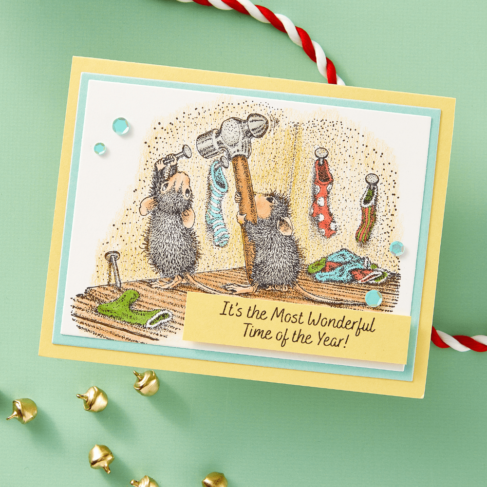 Merry Little Christmas Cling Rubber Stamp Set