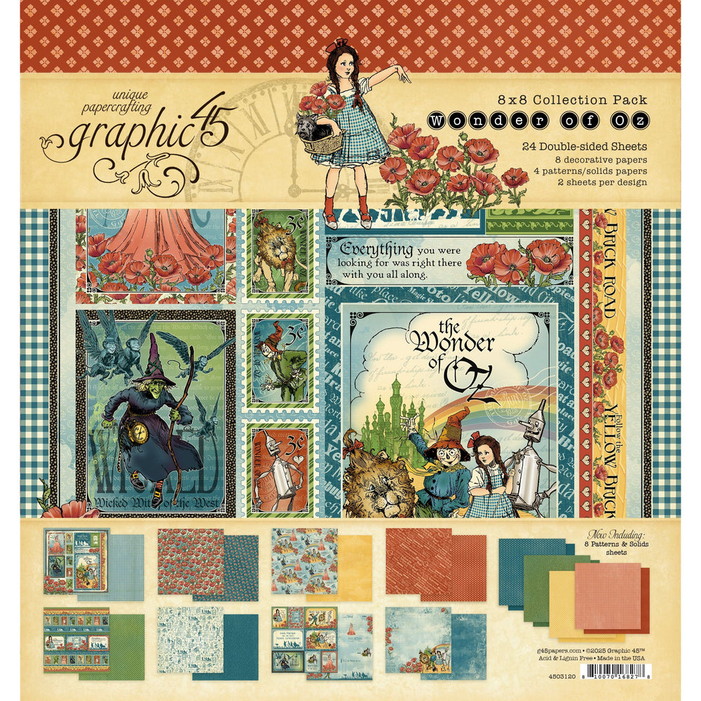 Graphic 45 Wonder of Oz 8" x 8" Collection Pack