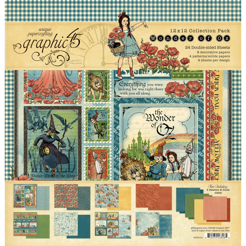 Graphic 45 Wonder of Oz 12" x 12" Collection Pack