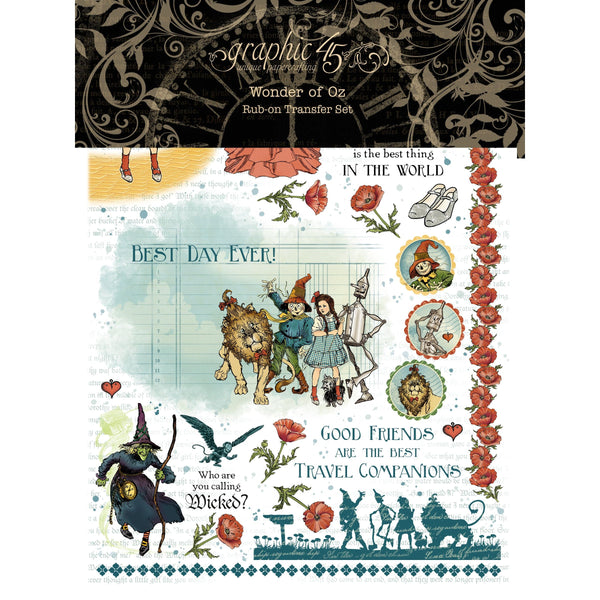 Graphic 45 Wonder of Oz Rub-on Transfers