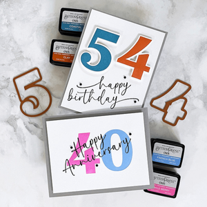 Bold Color Mix Numbers Press Plates