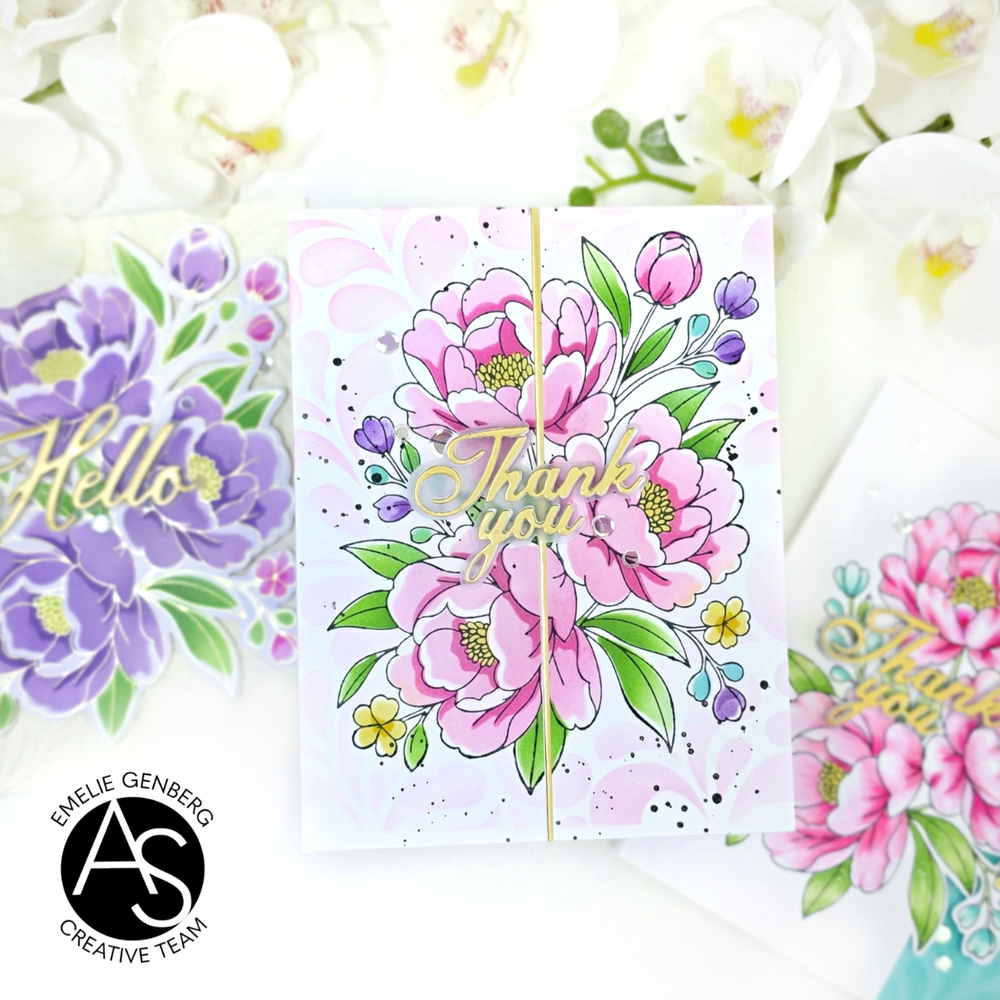 Alex Syberia Designs - Lush Peony Bouquet Press Plate