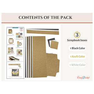 Quick Folio - Flip Flair Folio - Black, Kraft and White (3 PK)