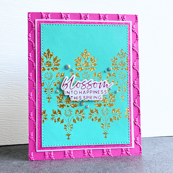Luxe Damask -  Press & Foil Plate of the Month
