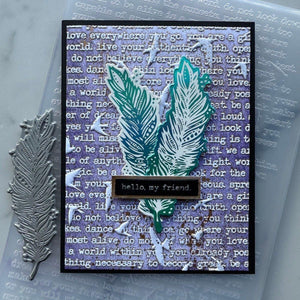 Feather Dream BetterPress Plates & Die Set by Dina Wakley