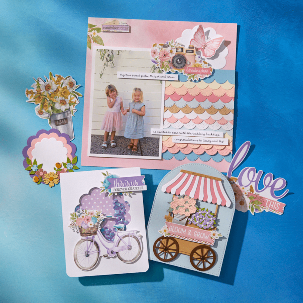Simple Vintage Flower Shoppe Die Bundle with Simple Stories