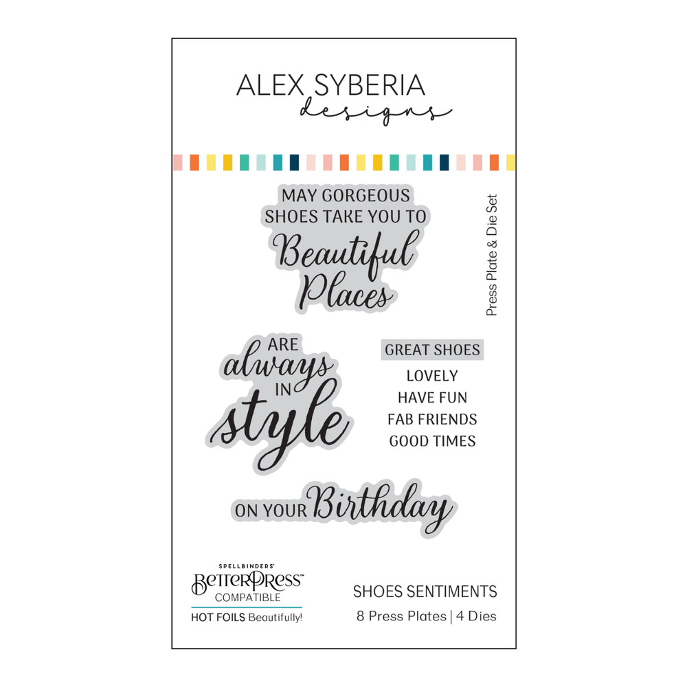 Alex Syberia Designs - Shoes Sentiments Press Plate & Die Set