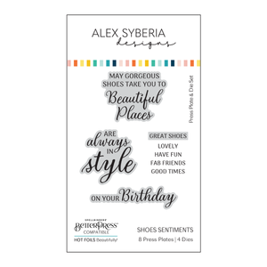 Alex Syberia Designs - Shoes Sentiments Press Plate & Die Set