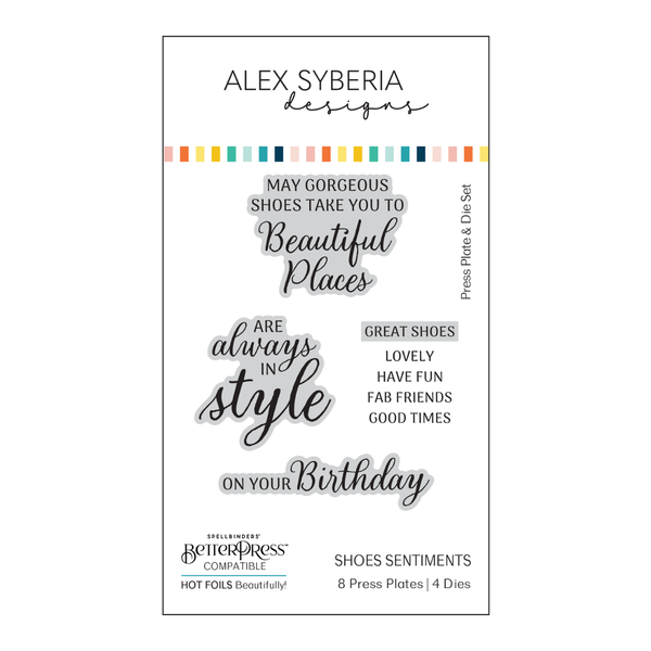 Alex Syberia Designs - Shoes Sentiments Press Plate & Die Set