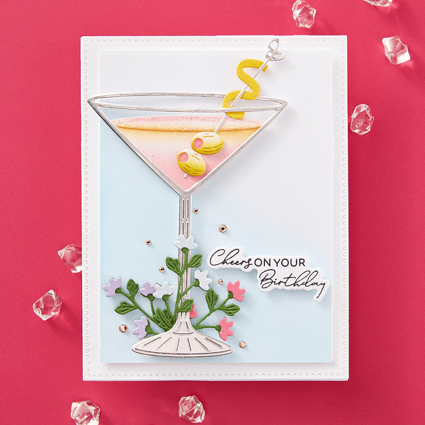 Cheers Sentiments Press Plate & Die Set