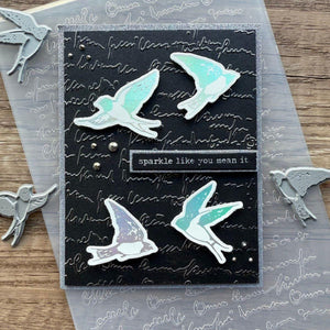 Scribbled Letter Embossing Folder by Dina Wakley