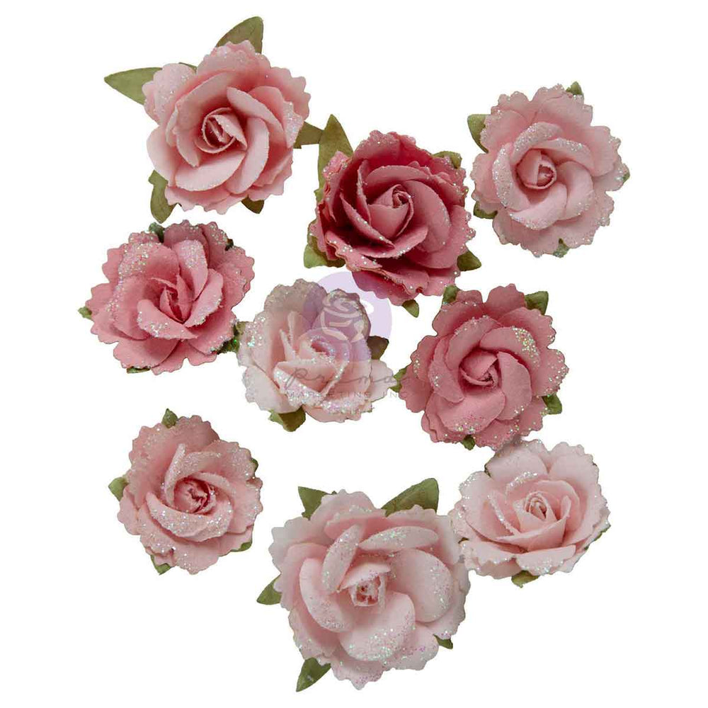 Prima Buttons & Keepsakes by Frank Garcia Enveloped Roses Dimensional Flowers