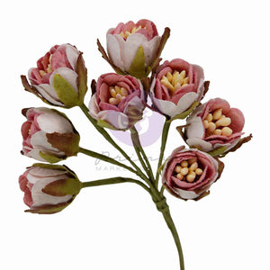 Prima Buttons & Keepsakes by Frank Garcia Tattered Millinery Dimensional Flowers