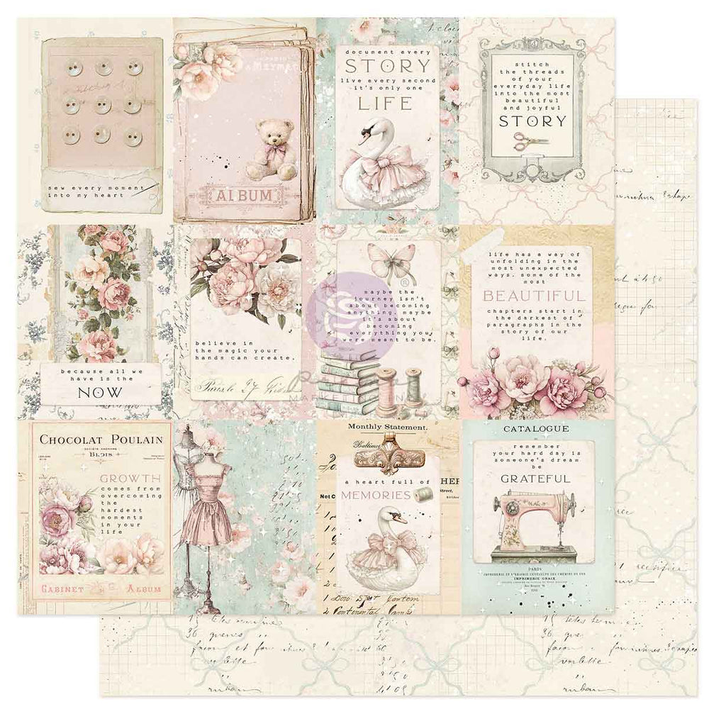 Prima Buttons & Keepsakes by Frank Garcia 8 x 8" Paper Pad
