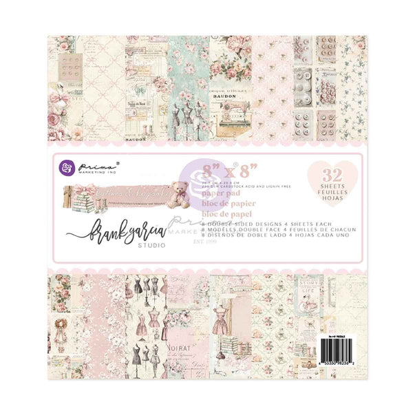 Prima Buttons & Keepsakes by Frank Garcia 8 x 8" Paper Pad
