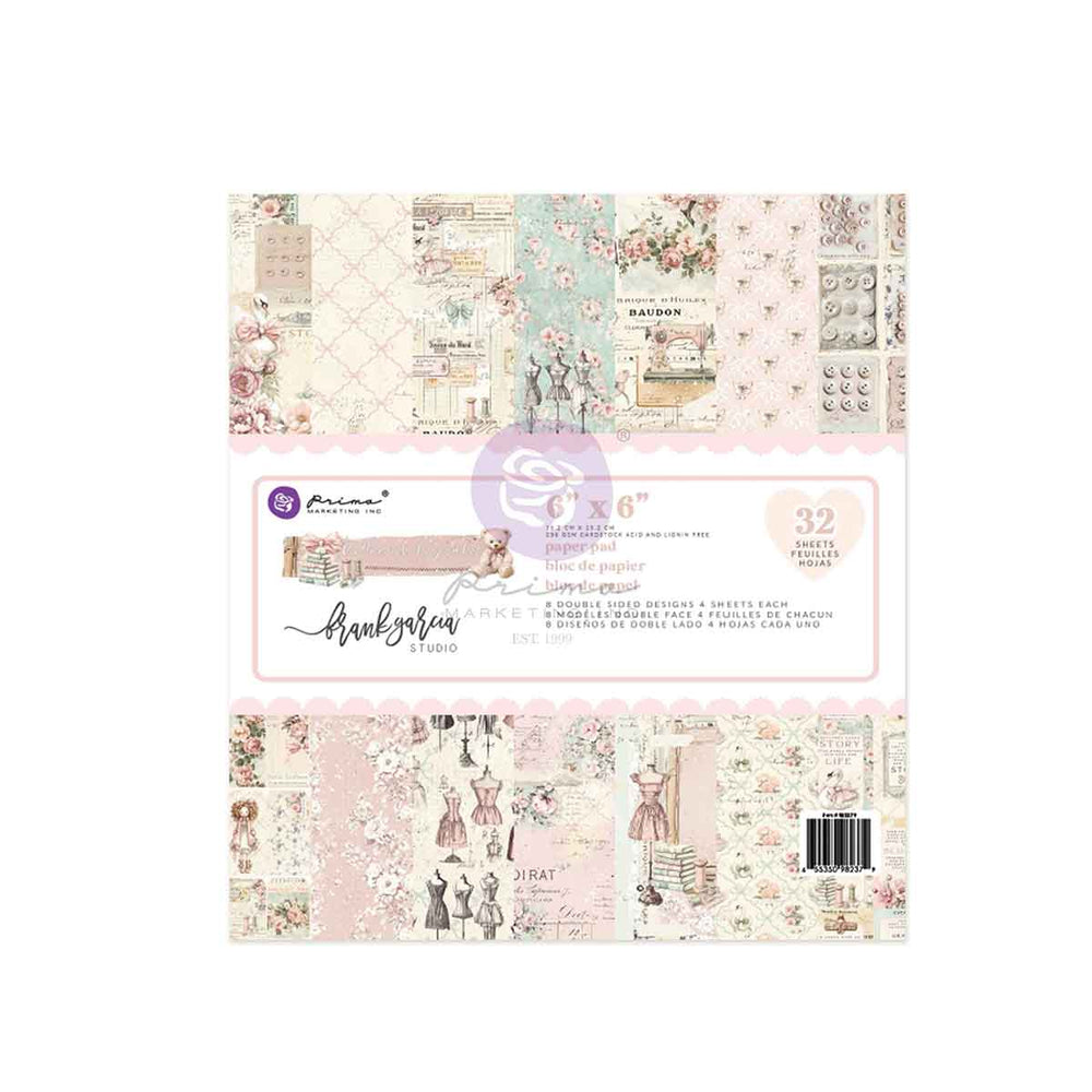 Prima Buttons & Keepsakes by Frank Garcia 6 x 6" Paper Pad