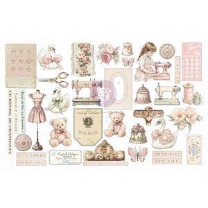 Prima Buttons & Keepsakes by Frank Garcia Stitched Clippings Ephemera