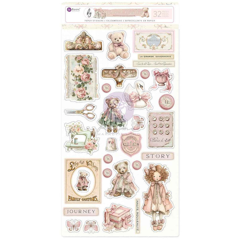 Prima Buttons & Keepsakes by Frank Garcia Stickers