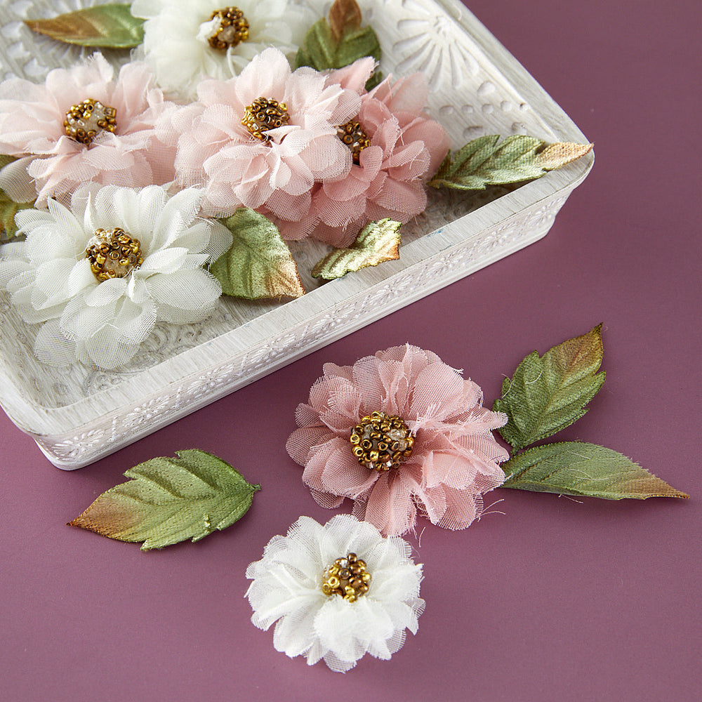 Prima Buttons & Keepsakes by Frank Garcia Sheer Beauties Dimensional Flowers