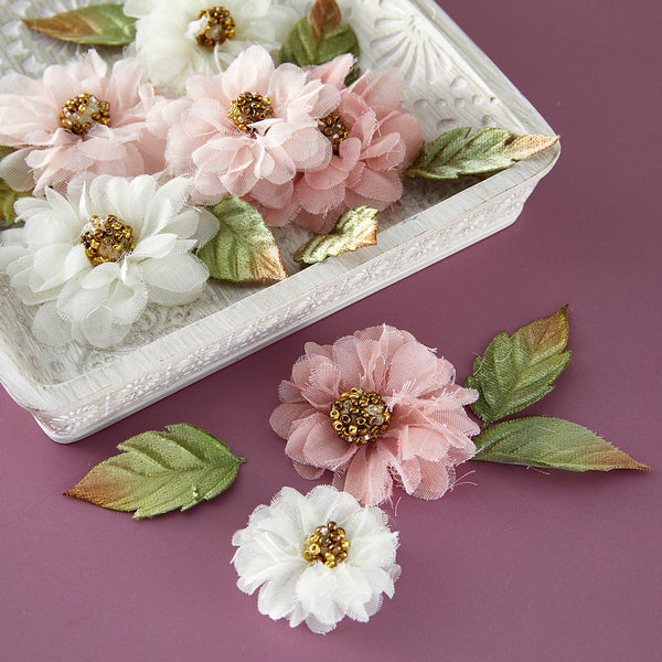Prima Buttons & Keepsakes by Frank Garcia Sheer Beauties Dimensional Flowers