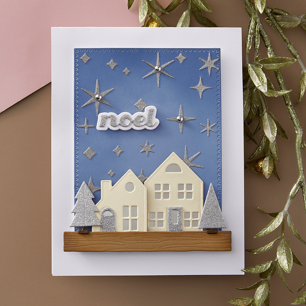 Mantel Village and Decorations Etched Dies Bundle by Simon Hurley