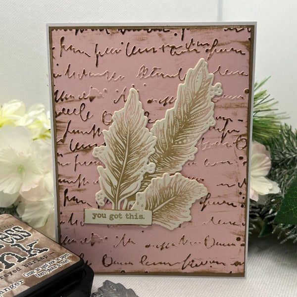 Scribbled Letter Embossing Folder by Dina Wakley