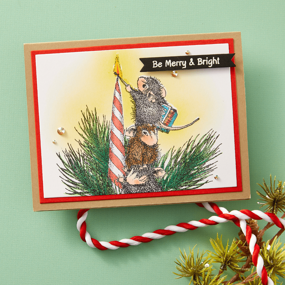 Holiday Glow Cling Rubber Stamp Set