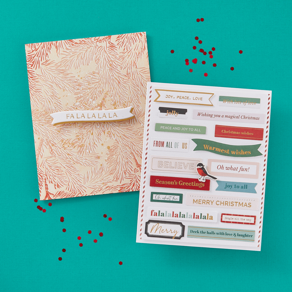 Mistletoe Greetings Press Plate & Die Set