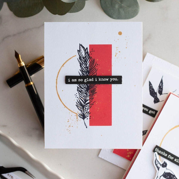 Feather Dream BetterPress Plates & Die Set by Dina Wakley