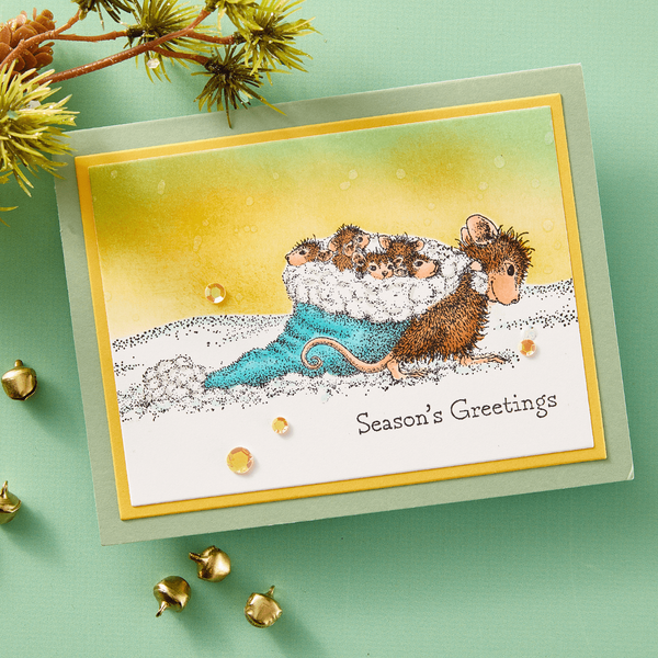 Christmas Friends Cling Rubber Stamp Set