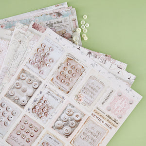 Prima Buttons & Keepsakes by Frank Garcia 12 x 12" Paper Pad