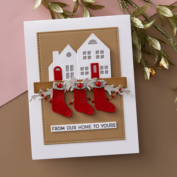 Mantel Village and Decorations Etched Dies Bundle by Simon Hurley