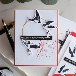 Collaged Birds BetterPress Plates & Die Set by Dina Wakley