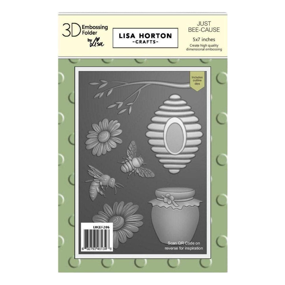 Lisa Horton Crafts - Just Bee-cause Embossing Folder 5" x 7" with Dies