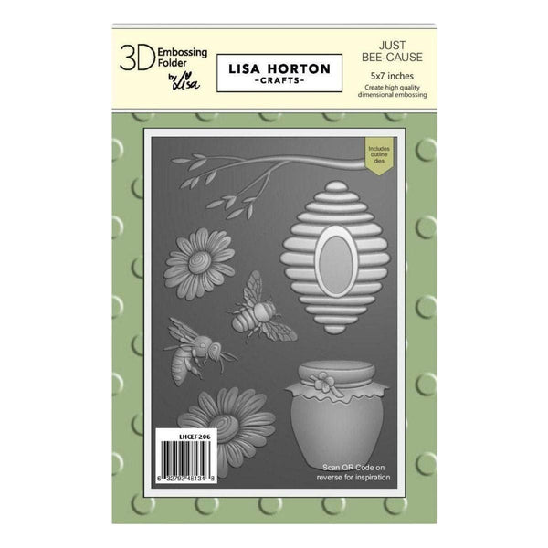 Lisa Horton Crafts - Just Bee-cause Embossing Folder 5" x 7" with Dies