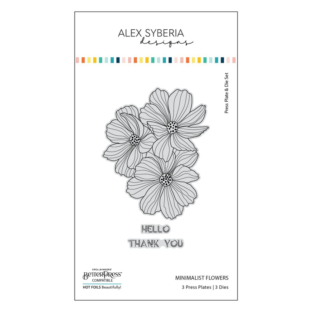 Minimalist Flowers Press Plate & Die Set by Alex Syberia Designs