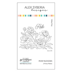 Alex Syberia Designs - Peony Blossoms Press Plate