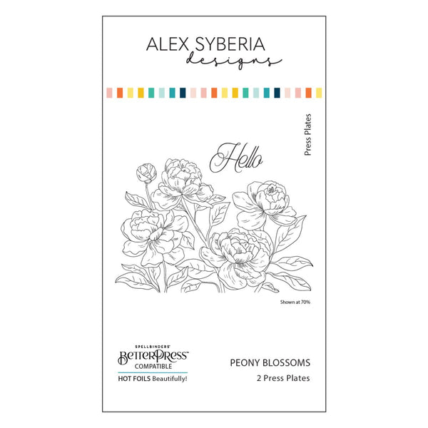 Alex Syberia Designs - Peony Blossoms Press Plate