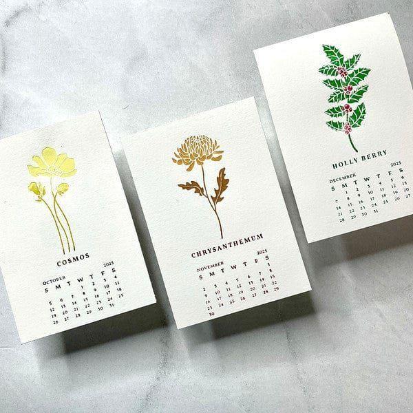 2025 DIY Calendar Press Plates from the Florals Through the Year Collection