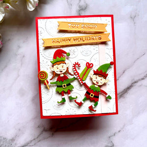Santa's Elves Etched Dies by Simon Hurley